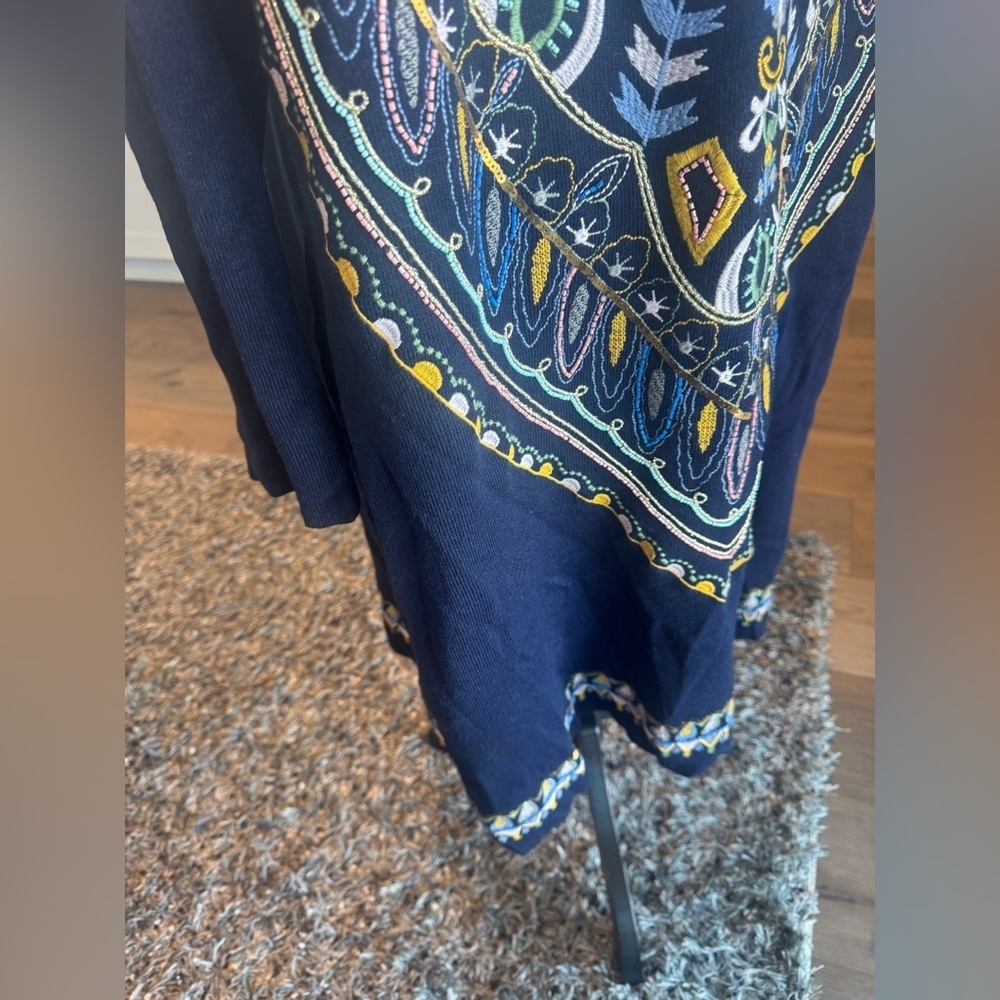 Soft Surroundings Embroidered Open Front Cardigan Duster size 2X - Picture 3 of 6